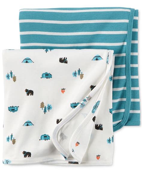 Carters Baby Boys 2 Pack Little Wild One Swaddle Blankets All Baby
