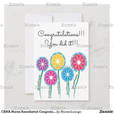 Crna Nurse Anesthetist Congratulations Thank You Card Zazzle Thank