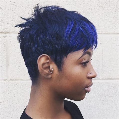 20 Dark Blue Hairstyles That Will Brighten Up Your Look Short Pixie