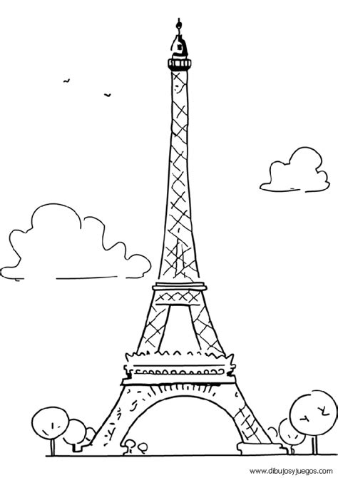 Tour Eiffel Dibujo Para Colorear Imagui