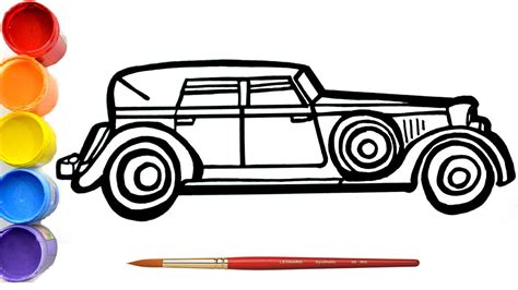 Cómo Dibujar Autos Antiguos Bugatti Cómo Dibujar Y Colorear Un Auto