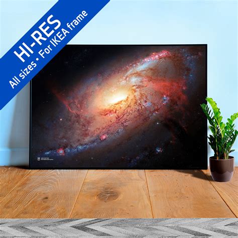 Intermediate Spiral Galaxy M106 Ngc 4258 Nasa Hubble Space Etsy