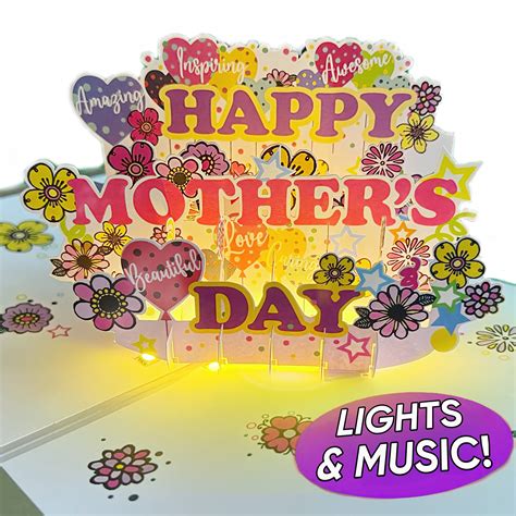Buy Lights And Music Pop Up Mothers Day Card Sings Mamma Mia Mothers Day Card For Wife Happy