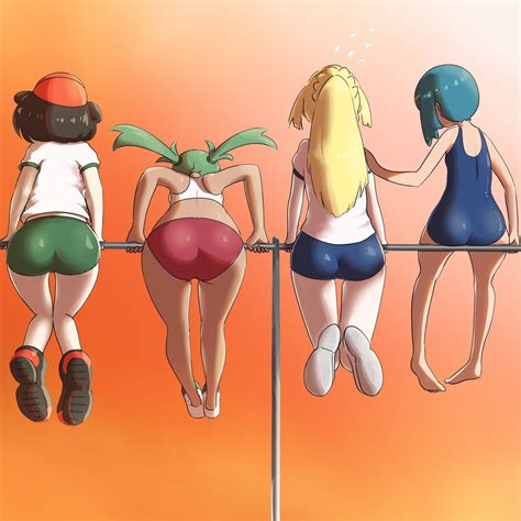 Rule 34 4girls Ass Clothing Female Female Only Huge Ass Human Human Only Lana Pokemon Lillie