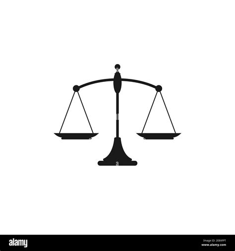 Black Mechanical Scales Balance Icon Isolated On White Justice Law