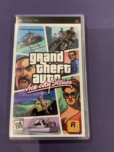 Grand Theft Auto Vice City Stories Sony Psp Black Label W Manual
