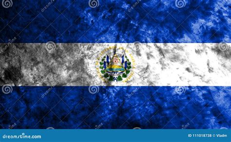 El Salvador Grunge Flag On Old Dirty Wall Stock Illustration Illustration Of Nation Olympic