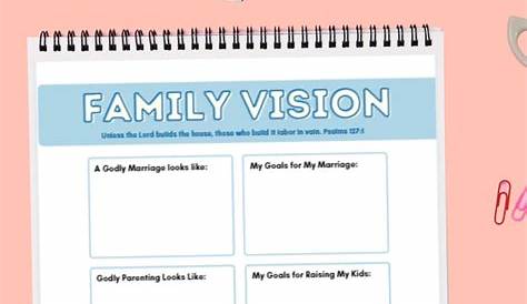 Family Vision Worksheet - Etsy