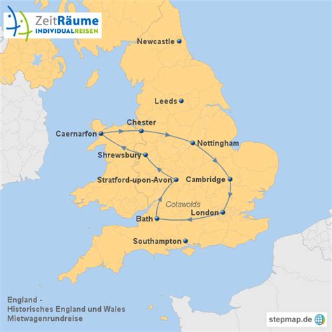 At england map page, view political map of united kingdom, physical maps, england map, satellite images, driving direction, uk cities traffic map, united kingdom atlas, highways, google street views. StepMap - England - Historisches England und Wales ...