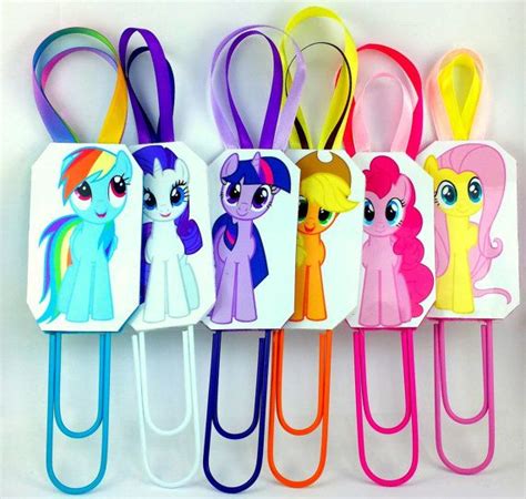 Mlp Bookmarks My Little Pony Large Paperclip Party Accessories