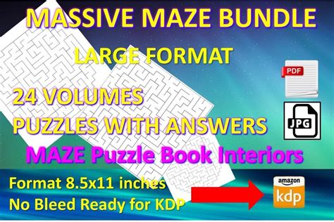 Massive Maze Bundle KDP Book Interiors Bundle Creative Fabrica
