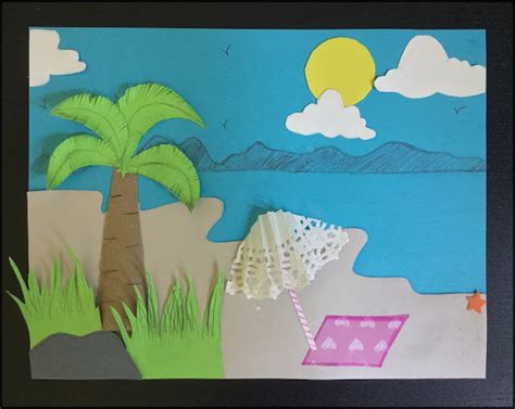 2d Beach Paper Craft The Joy Of Sharing