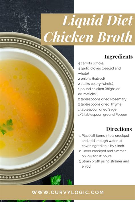 Bariatric Liquid Diet Chicken Broth Liquid Diet Recipes Clear Liquid Diet Liquid Diet