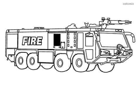 Fire Engine Fire Truck Coloring Page Free Printable Templates