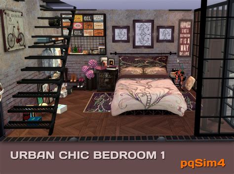 Sims Cc S The Best Urban Chic Bedroom Set By Pqsim