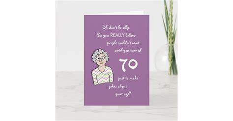 70th Birthday For Her Funny Card Uk
