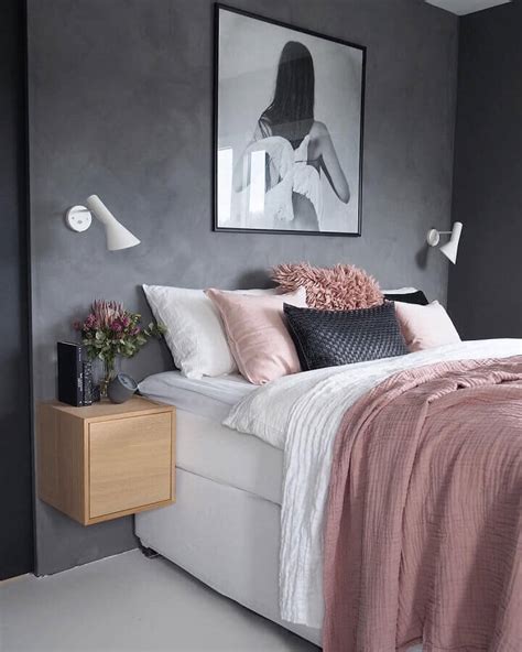 inspiracoes de quartos   decoracao rosa  cinza jetss
