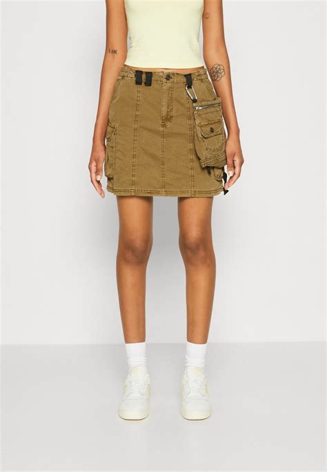 Bdg Urban Outfitters Military Cargo Skirt Mini Skirt Khaki Zalandoie