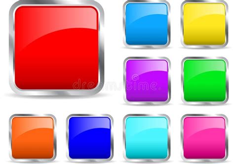 Glossy Icons Stock Vector Illustration Of Color Square 8606236