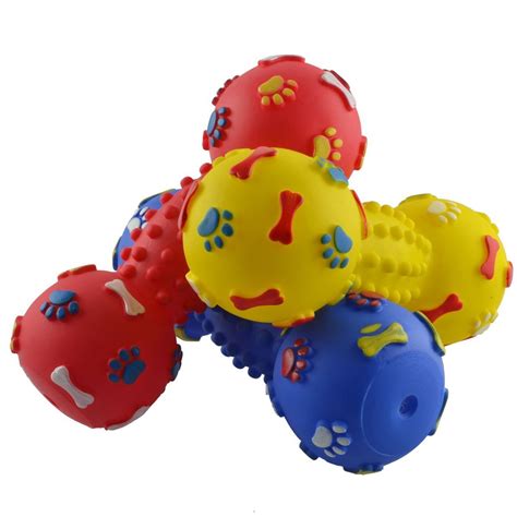 Dogloveit Rubber Vinyl Dumbbell Squeaky Dog Toy Large