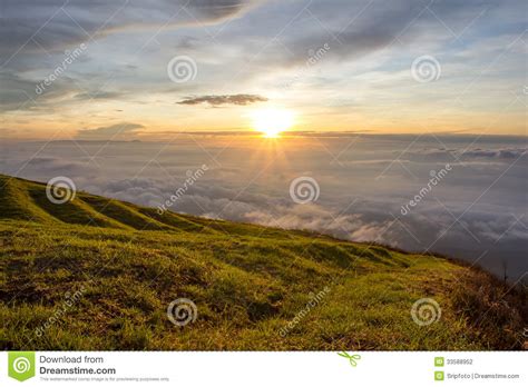 Beautiful Mountain Sunrise Scenery Stock Photo Image Of