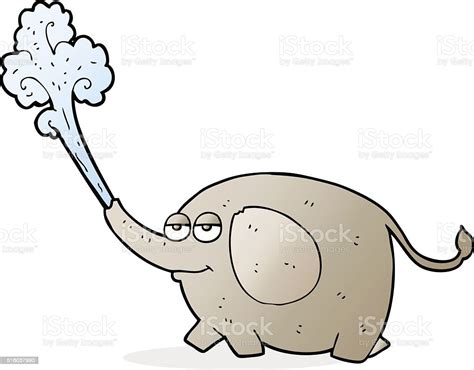 Cartoon Elephant Squirting Water Stock Illustration Download Image Now Bizarre Clip Art
