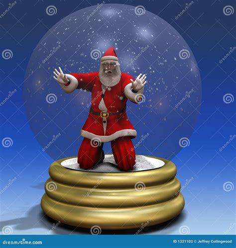 Santa Trapped In Snow Globe 3 Stock Photos Image 1321103