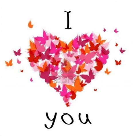 I Love You Butterflies Heart Picture