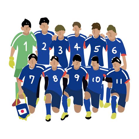 サッカー日本代表の 無料 イラスト【スポーツ・話題】 商用フリー無料のイラスト素材なら「イラストマンション」