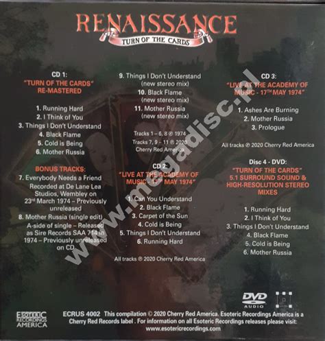 Renaissance Turn Of The Cards 3cddvd Uk Esoteric Remastered