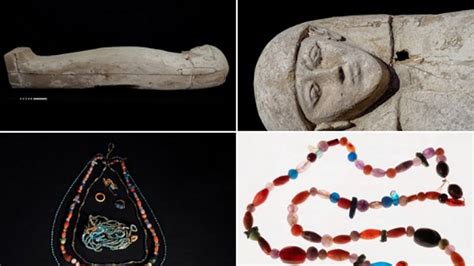 Beautiful Necklaces And Amulets Discovered In Ancient Egyptian Tomb