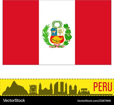 Peru Flag Royalty Free Vector Image Vectorstock