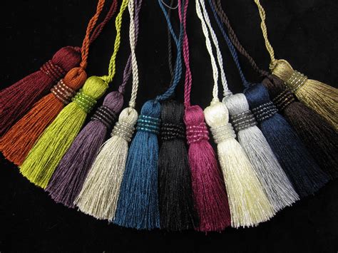 Milly Key Tassel With Bead Trim Decorative Tassel In 13 Cols Fabric