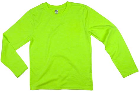 Big Kids Youth Long Sleeve T Shirt Small Neon Green