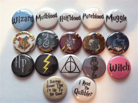 Harry Potter Inspired Pins Set Of 6 Pinback Buttons Baby