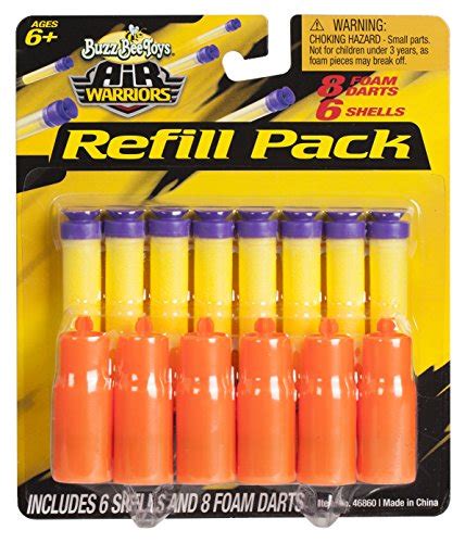 Buzz Bee Toys Air Warriors 6 Refill Shells And 8 Darts Gtineanupc