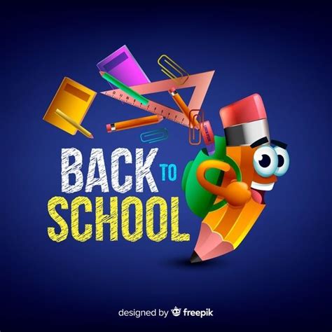 Free Vector Realistic Back To School Background Back To School Art