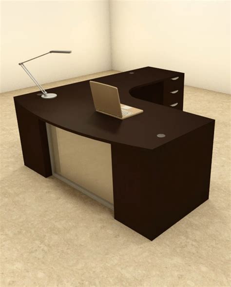 3pc L Shaped Modern Contemporary Executive Office Desk Set Of Con L60