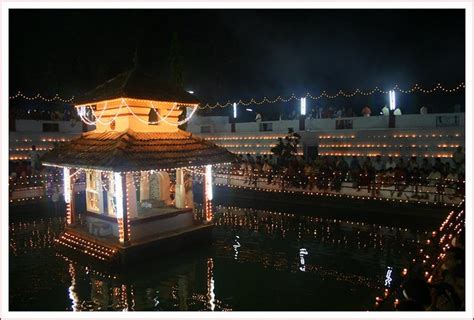 Karkala Sri Venkataramana Temple Sacred Pond Illuminated Arjun