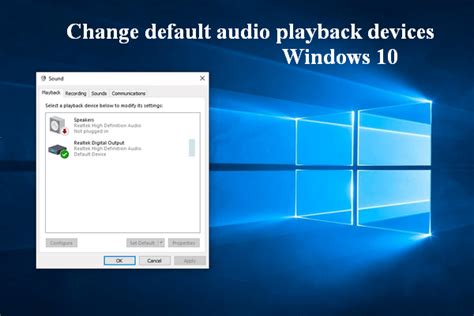 How To Change Default Audio Playback Devices Windows 10