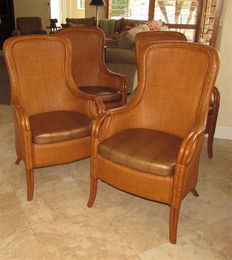 Ours are designed with the right proportions to be comfortable to sit in until dessert. Set of 4 Authentic TOMMY BAHAMA Wicker/Rattan Dining ...