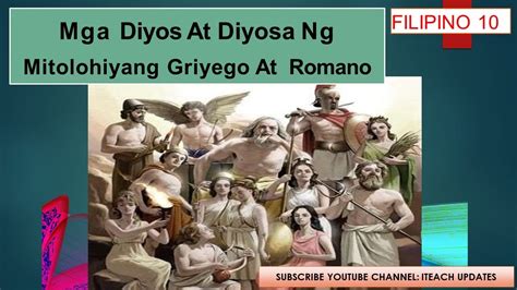 Mga Diyos At Diyosa Ng Mitolohiyang Griyego At Romano Filipino 10