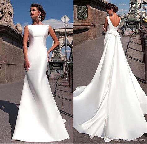 Pages dealing with fashion, personal style and luxury. Discount 2017 Charming Elegant Satin Wedding Dresses Cheap ...