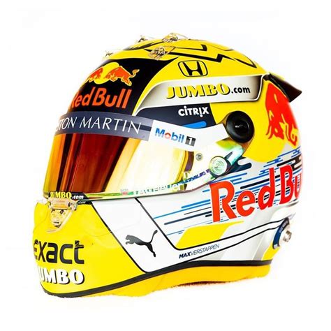 Max Verstappens Special Yellow Jumbo Helmet For The Austrian Gp Max Verstappen Helmet