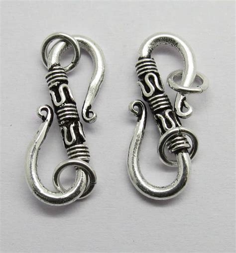 Pieces S Hook Clasps Sterling Silver Mm Long Gauge Etsy