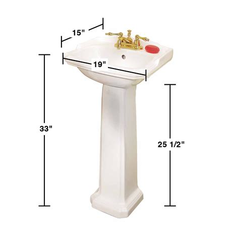 Small White Pedestal Bathroom Sink With Chrome Faucet Drain And P Trap
