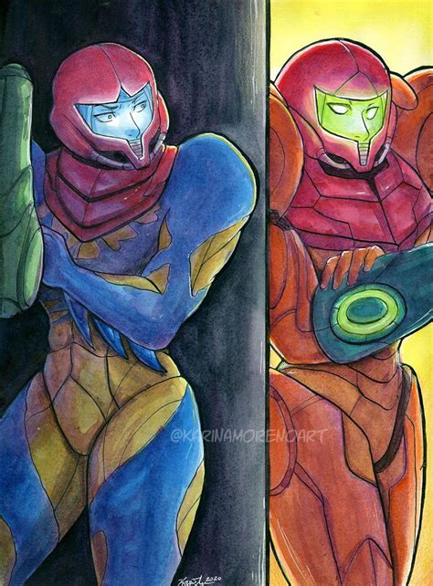 Metroid Fusion Fan Art Print 9x12 Etsy