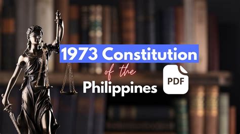 The 1973 Constitution Of The Philippines Pdf And Summary Law Booklet