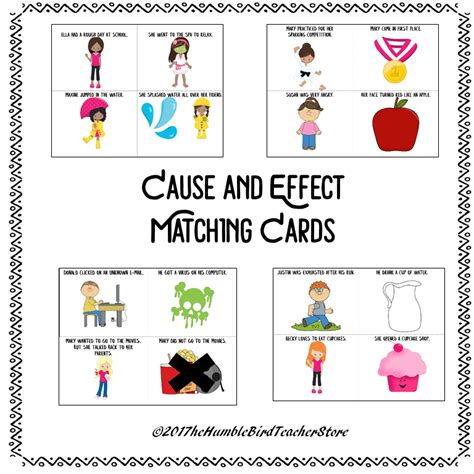 Cause And Effect Matching Game Welcome To The Nest Of Education