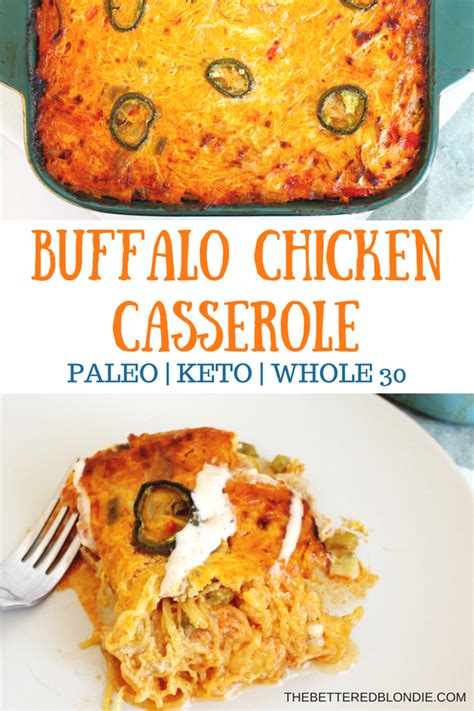 Add cooked chicken and stir. Buffalo Chicken Casserole - Paleo/Whole 30 | Recipe ...